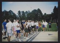 Photograph of Air Force ROTC cadets preparing for a race